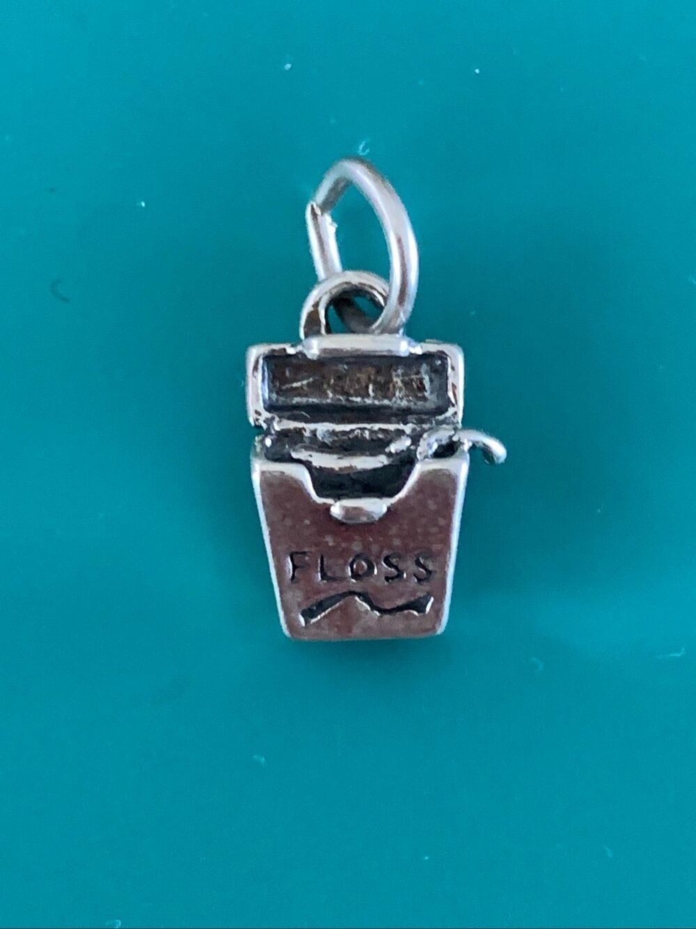 .925 Dental Floss Sterling Silver Jewelry Charm #teeth
